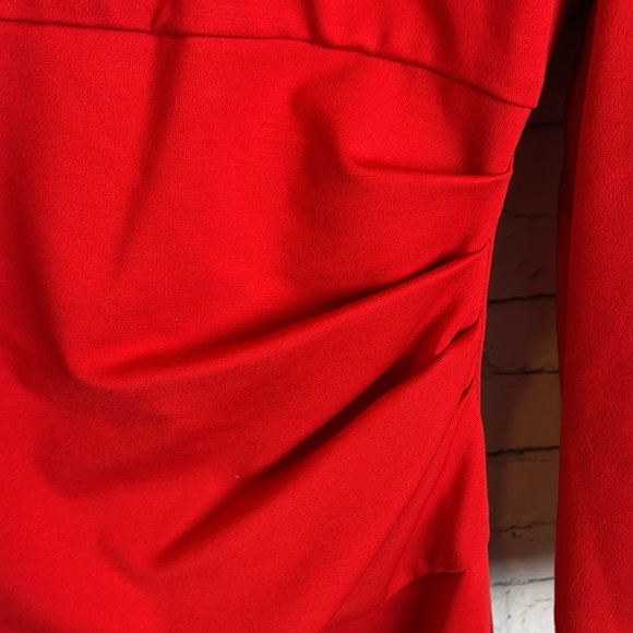 DIANE VON FURSTENBURG DVF Bevin 3/4 Sleeve Dress Cherry Red 8 Old Money Office - Picture 9 of 16